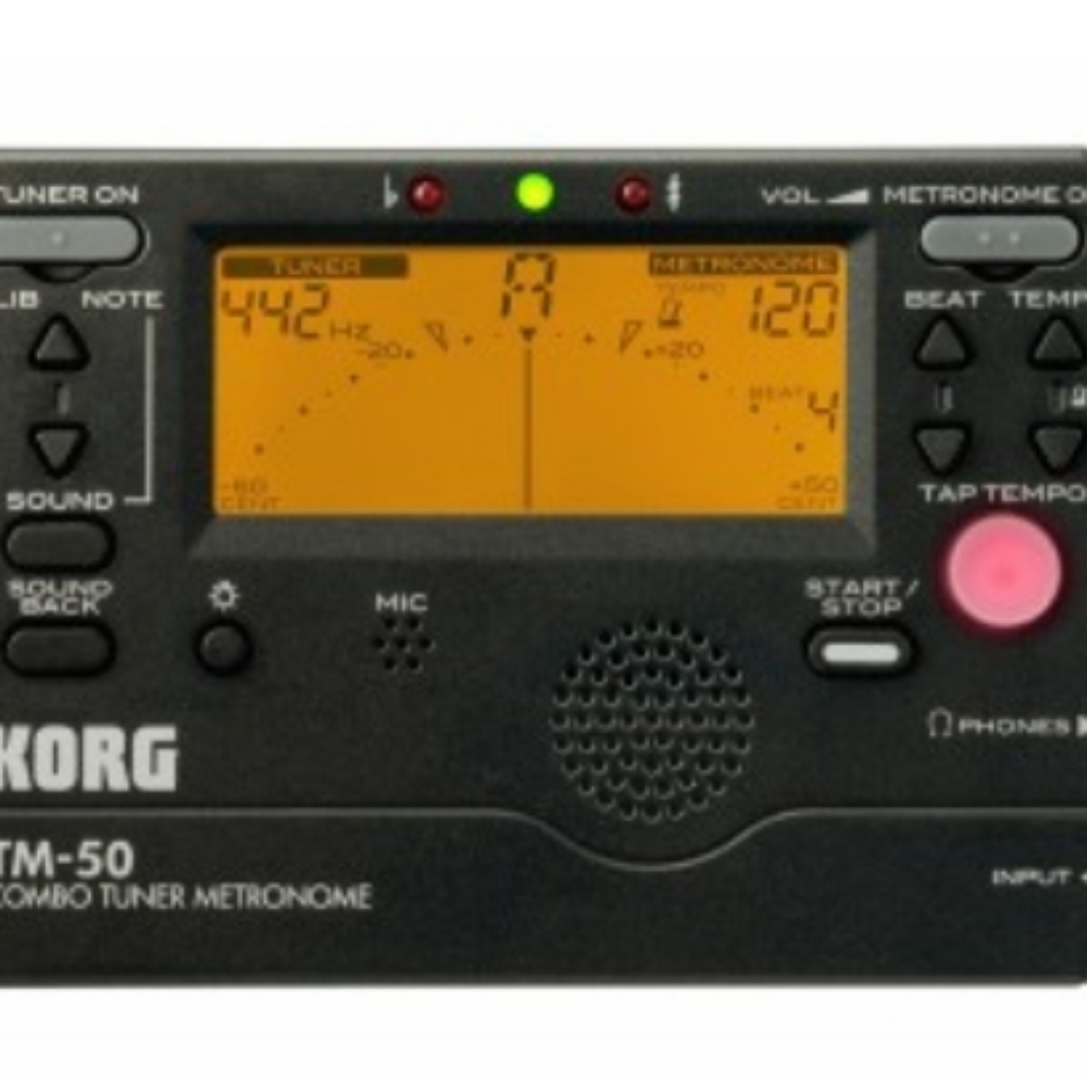 Korg TM-50 PW Combo Tuner/Metronome Black - Picture 2 of 10